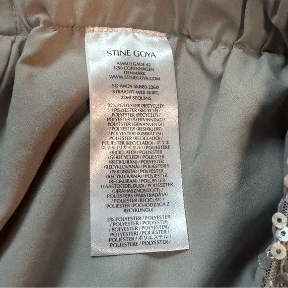 NWT Stine Goya Steel Grey Sequin Skirt - Size XS - Picture 7 of 7